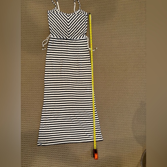 Juice Couture Blue Navy White Stripe Terry Casual Maxi Dress Size XS - Picture 9 of 14